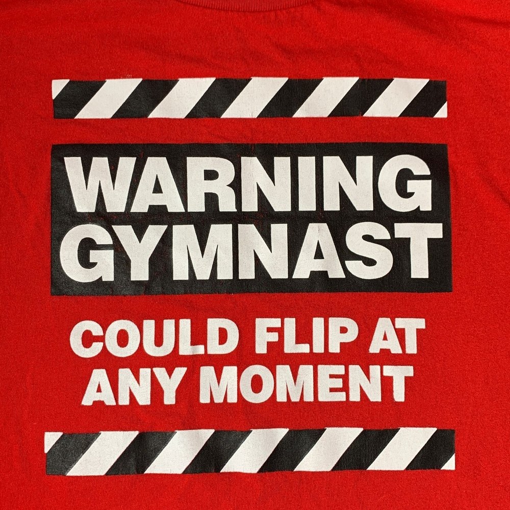 Funny-Gymnast long sleeve tshirt / top youth XL-red